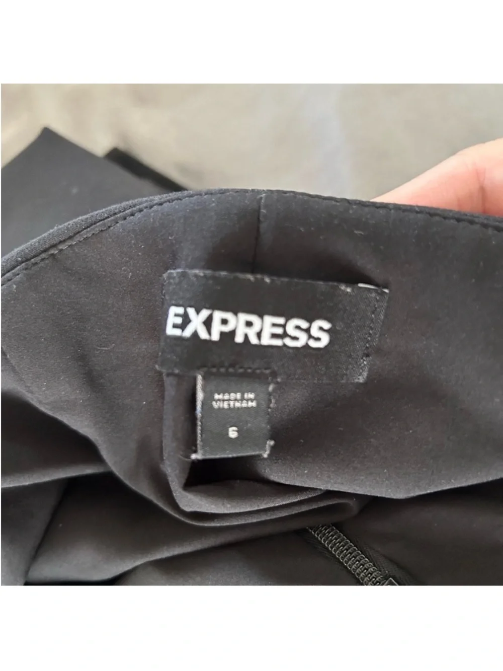 Express Black Asymmetric Pencil Skirt
